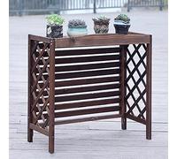 Support de climatiseur en bois extérieur, couverture de climatisation en bois massif, stores de coque de climatisation d'écran de confidentialité, installation facile/dissipation thermique r