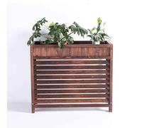Support de Climatiseur en Bois Extérieur, Grille Anti-corrosion en Bois, Couverture De Climatiseur à Persiennes Extérieures, Support de Fleurs Massif (Size : X-Large-115 * 55 * 100CM)