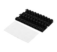 Support de Clip de Chute de Câble Organisateur Matériau ABS de Qualité Supérieure Solution de Gestion de Fil Adhésif Fort pour Mur de Bureau à Domicile Noir Blanc Transparent 20pcs (Noire)