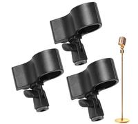 Support de clip de microphone - Ensemble de 3 pinces antidérapantes en ABS, adaptateur universel de montage de microphone, support d'extension portable pour enregistrement en studio, équipement de
