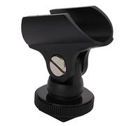 Support de Clip de Microphone, Support de Clip Fixe de Microphone de 1,95 Cm, Support de Clip de Micro D'entrevue/prise de Vue Réglable, avec Griffe Porte-accessoires et Trou de Vis de 1/4 Pouce, pour