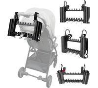 Support de club de golf pour poussettes | Fixation universelle pour sac de golf avec support pour balle et tee | Sangles et crochets pour clubs | Alternative au chariot de golf familial | Facile à