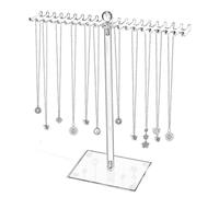 Support de collier en acrylique transparent avec 42 crochets pour boucles d'oreilles et bracelets