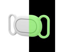 Support de collier en silicone pour étiquettes Xiaomi, étanche, anti-perte, coque de protection robuste pour dispositif de suivi de chien et chat, facile à installer, noir (vert brillant)