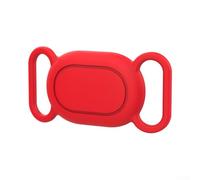 Support de collier en silicone pour étiquettes Xiaomi, étanche, anti-perte, coque de protection robuste pour dispositif de suivi de chien et chat, facile à installer, noir (rouge)