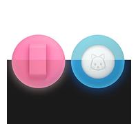 Support de collier pour chat AirTag 2022, compatible avec petit AirTag, lot de 2 étuis étanches pour collier d'animal de compagnie jusqu'à 0,95 cm (Rose lumineux et Bleu lumineux)