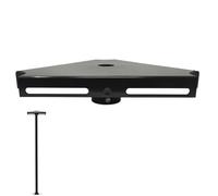 Support de colonne pour 1, 2 ou 3 spots LED extérieurs, fixation pour réflecteurs ou projecteurs LED sur lampadaire, fabriqué en acier, idéal pour éclairer de grandes surfaces (27 cm)