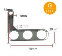 Support de commutateur de moto 16 mm pour acier inoxydable étanche pour une performance optimale (G-gauche)