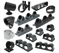 Support de Compteurs de Voiture 52mm/60/85mm Noir, Support Simple, Double ou Triple pour Compteurs de Voiture, Fixation Gauche/Droite pour Compteurs Auto Universels TBB52