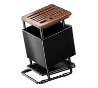 Support de comptoir coulissant multifonction en acier pour couteaux et outils de coupe, organisateur peu encombrant pour cuisine moderne, 22,5 x 18 x 12 cm, noir ou blanc, pour cuisiniers à domicile