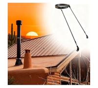 Support de conduit de cheminée avec vis, en acier inoxydable, pour poêle à bois, avec renfort de toit et supports muraux étendus, résistant aux intempéries. Kit de support de toit pour condu