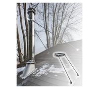 Support de conduit de cheminée avec vis, en acier inoxydable, pour poêle à bois, avec renfort mural étendu et résistant aux intempéries ; kit de support de conduit de cheminée de toit, suppo