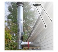 Support De Conduit De Poêle, Support De Toit De 7,6 À 25,4 Cm For Conduits De Poêle À Bois, Étai De Cheminée(5 1/2 inch(140mm) Dia)
