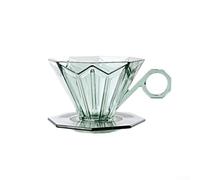 Support de cône de filtre à café pour brassage manuel du café, fabriqué en PCTG, portable et avec base stable, convient pour 1 à 2 personnes (vert)