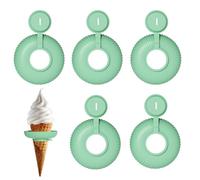 Support de congélation - Poignée de crème glacée en silicone de 11,5 x 2,1 cm, cinq accessoires, protection réutilisable des mains froides | Réutilisable pour, maison, voyage, plein air
