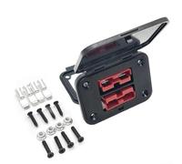 Support de connecteur de batterie double encastré 50 A 600 V pour véhicules électriques industriels, distribution d'énergie et machines - Boîtier PC, 12-6 AWG (rouge)