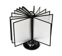 Support De Consultation À Fixation Sur Bureau - Présentoir Rotatif À 360° Avec Feuillets Pivotants, Capacité De 20 Pochettes (format Lettre/A4), Idéal Pour Le Rangement(C)