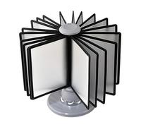 Support De Consultation À Fixation Sur Bureau - Présentoir Rotatif À 360° Avec Feuillets Pivotants, Capacité De 20 Pochettes (format Lettre/A4), Idéal Pour Le Rangement(B)