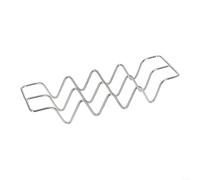 Support de coquille de taco, design innovant en acier inoxydable, idéal pour les barbecues en plein air et les rassemblements (quatre carrés)