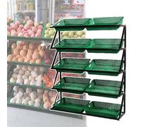 Support de Corbeille à Fruits Présentoir à collations, Panier à Fruits et légumes à 5 Niveaux, Rangement Commercial pour Fruits et légumes, étagère de supermarché pour Fruits, oignons, Pomme