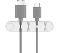 Support de cordon adhésif pour gestion des cordons électriques | Casque en silicone, câble adaptateur, chargeur, cordon réseau pour bureau, table de chevet, maison, entreprise