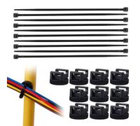 Support de cordon magnétique, gestionnaire de fils de charge, 20 x 12 x 2 cm, clips magnétiques réutilisables, solution de rangement de tidine, lot de 10 pour bureau, voiture, dortoir, cuisine