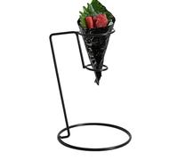 Support de cornes à glace - Support pour barbe à papa en fer noir, présentoir décoratif robuste pour cornets de glace, pop-corn, sushi et bonbons | Nourriture élégante pour la restauration, les fêtes