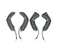 Support de côté pour casque en ABS vert avec câble de sécurité et vis pour accessoires rapides de casque