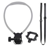 Support de Cou en Silicone pour DJI Osmo Pocket 4 Pro/4/3, Monture Thoracique Vue à la Première Personne, Accessoire Mains Libres ，Kit de Fixation pour Courroie de Cou + Courroie Anti-tremblement