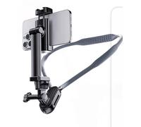 Support de cou pour téléphone avec clip de téléphone, support de cou pour téléphone portable avec sangle de poitrine, support pour téléphone portable POV/Vlog Selfie pour iPhone et Android
