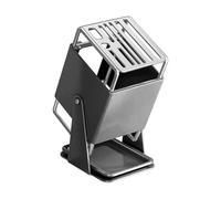 Support de coupe-organisateur rotatif à 9 emplacements avec bac d'égouttage, support de coupe pour la préparation des aliments, rangement multifonctionnel facile à utiliser pour comptoir de cuisine, c