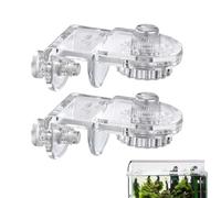 Support De Couvercle D'aquarium - Supports De Base Transparents 5,6 X 3,1 X 2,5 Cm, Lot De 2 Supports D'auvent En Verre Sans Rebord, Clip De Capture De Couvercle Robuste | Toit Aquatique De Terrarium