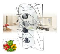 support de couvercle de casserole 5 couches Support de couvercle de casserole Poêle de cuisine pratique Support de couvercle vertical