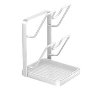 Support de couvercle de casserole, cuillère de rangement adapté pour la cuisine et un usage quotidien. Ce support simplifie le processus de nettoyage fabriqué à partir de matériaux robustes (blanc)