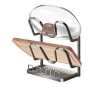 Support de couvercle de casserole en acier au carbone | Porte-ustensiles, repose-cuillère, support de rangement de cuisine multifonction pour dessus de cuisinière, pour gants, cuillère, planche à