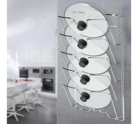 Support de Couvercle de Casserole Murale Cuisine Organisateur Accessoire de Rangement pour Couvercles de Poêles et Casseroles