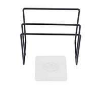 Support de couvercle de casserole, support de couvercle de casserole mural support de couvercle de casserole support de planche à découper support de fil auto-adhésif pour couvercles(Le noir)