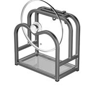 Support De Couvercle De Casserole - Support De Planche À Découper Antidérapant En Acier Au Carbone De 22,5 Cm | Étagère De Rangement Multifonctionnelle Stable | Organisateur De Comptoir Peu Encombrant