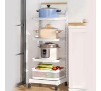 Support de couvercle de poêle et étagère de rangement avec tiroir - Organisez les casseroles, poêles, fruits et légumes sans effort avec 4 planches et 1 panier