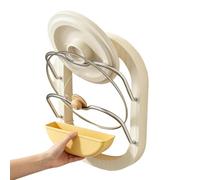 Support de couvercle de poêle, support mural à 2 niveaux, sans perçage, inoxydable, organisateur de couvercle, pour plan de travail de cuisine, mur, garde-manger, pâtisserie, assiette, vaisselle