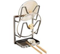 Support de couvercle de pot | Support en acier au carbone antirouille, supports de couvercle de casserole de cuisine - pour planche à découper, assiette, spatule, ustensiles, comptoir, armoire, garde-