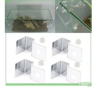 Support de couvercle en verre - VGEBY - Clip aquarium - Métal - 4 pièces - 5 tailles disponibles