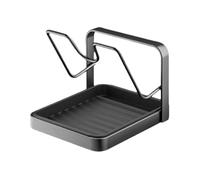 Support de couvercle - Support de couvercle de cuisine | Organisateur de couverclee peu encombrant avec bac de vidange, dispositif multifonctionnel pour ranger les couvercles de casseroles pour louche