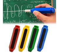 Support de craie magnétique en plastique TUKNN, porte-craies ajustable avec couvercle pour école, enfants, enseignant - 4 pièces
