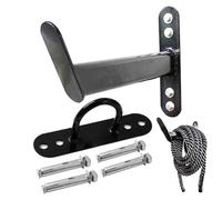 Support de crochet de corde haute performance - Kit de support mural pour corde de bataille, rack d'entraînement peu encombrant - Solution de fixation murale sûre avec design en acier pour anneaux de