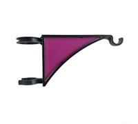 Support de crochet en fonte pour panier suspendu, clôture de jardin, pot de fleurs rustique pour décoration de porche, lanterne, 32 x 24 cm (violet)