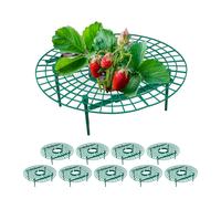 Relaxdays Support pour Fraises, Lot de 10, Grille en PP pour fraisier grimpant, Contre limaces et pourriture, Vert