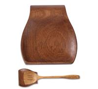 Support de cuillère pour cuisinière repose-cuillère en bois style moderne rustique et lisse idéal pour spatule brosse ou pince.