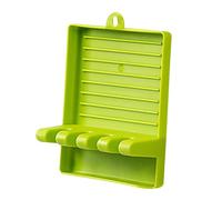 Support de cuillère - Support à ustensiles résistant à la chaleur - Comptoir antidérapant - Protection de conception double face - Récupère l'eau qui coule - Outil de cuisine durable - Étagère pour