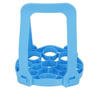 Support de cuiseur à vapeur d'oeufs, cuiseur d'oeufs à la coque en silicone, panier de cuisson à la vapeur d'oeufs portable, support d'oeufs à la vapeur multifonctionnel(bleu)